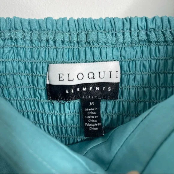 Eloquii Aqua Puff Sleeve Dress - Picture 13 of 15